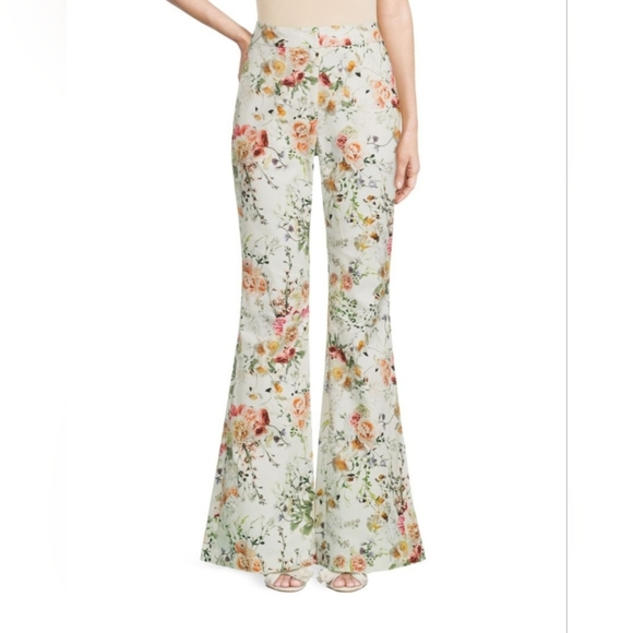 Adam Lippes Kennedy Floral Flare Pants 12 NWT